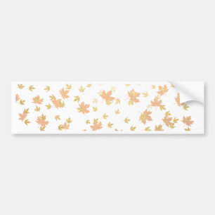 Gold Leaf Confetti auf klarem Hintergrund Autoaufkleber