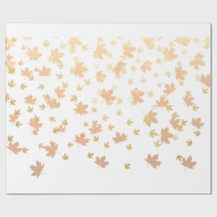 Gold Leaf Confetti auf klarem Hintergrund Geschenkpapier