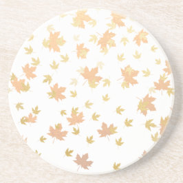 Gold Leaf Confetti auf klarem Hintergrund Getränkeuntersetzer