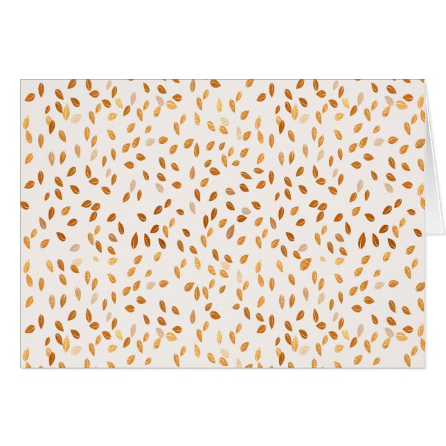 Gold Leaf Confetti im rosa Hintergrund (Vorderseite (Horizontal))