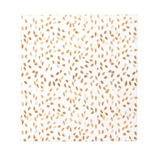 Gold Leaf Confetti im rosa Hintergrund Notizblock (Vorderseite)