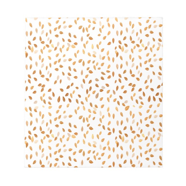 Gold Leaf Confetti Muster Notizblock (Vorderseite)