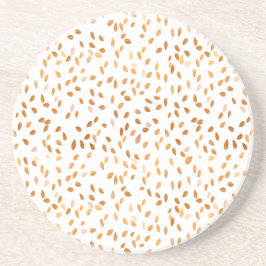 Gold Leaf Confetti Muster Sandstein Untersetzer