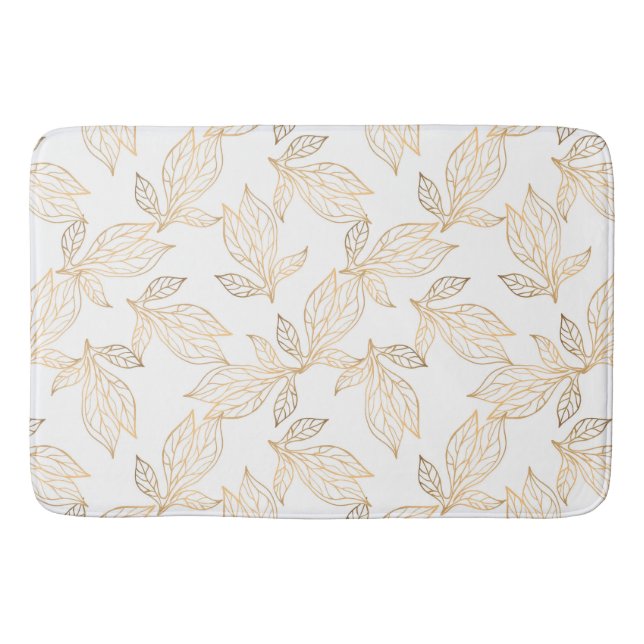 Gold Leaf Designer Große Badematte (Vorderseite)