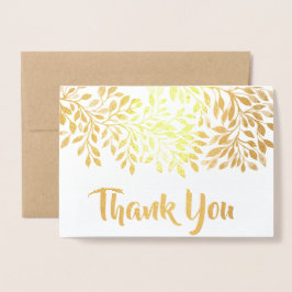 Gold Leaf Foil Vielen Dank mit Unterschrift Folienkarte