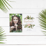 Gold Leaf Graduate Foto Ankündigung<br><div class="desc">Mit dieser modernen und trendigen Ankündigung des Abschluss-Fotos mit Aquarellfarben-Blätter und Goldskriptaten-Absolventen kündigen Sie Ihren ganz besonderen Absolventen der letzten Jahre in stilvollem Ambiente an.</div>