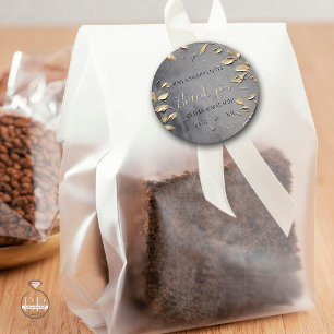 Gold Leaf Impasto Noir Runder Aufkleber