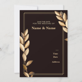 Gold Leaf individuell anpassbar Einladung