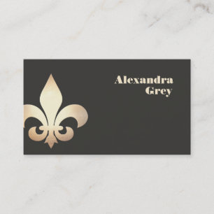 Gold Leaf Lilie Business Card Visitenkarte