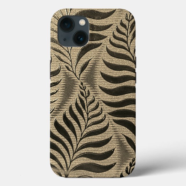Gold Leaf Motif Case-Mate iPhone Hülle (Rückseite)