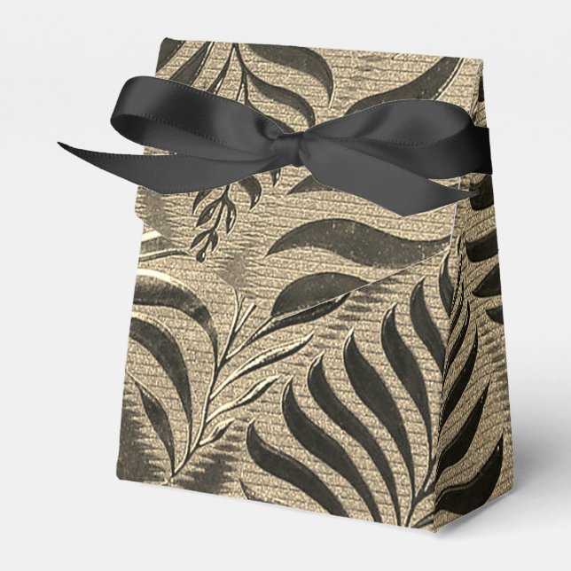 Gold Leaf Motif Zent Geschenkschachtel (Vorderseite)