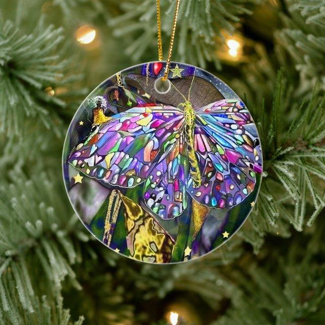 Gold Leaf New Year Butterfly Keramik Ornament (Von Creator hochgeladen)
