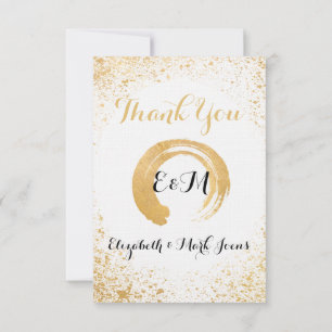 Gold Leaf Spry Dankeskarten Einladung