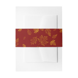 Gold Leaf und Red Fall Einladungsbanderole