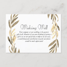 Gold Leaf Wreath Hochzeit wünschend gut