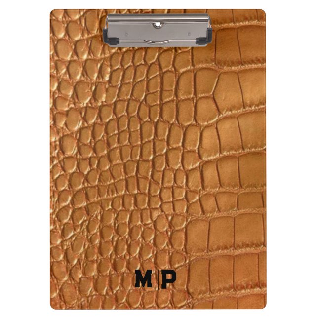 Gold leather texture luxury meeting planner klemmbrett (Vorderseite)