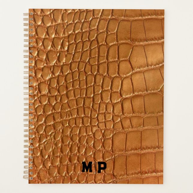 Gold leather texture luxury meeting planner planer (Vorderseite)