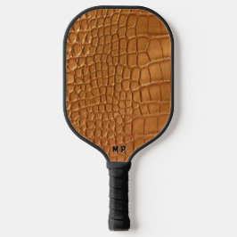 Gold leather texture luxury pickleball schläger