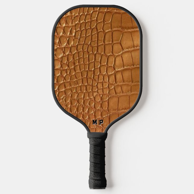 Gold leather texture luxury  pickleball schläger (Vorderseite)