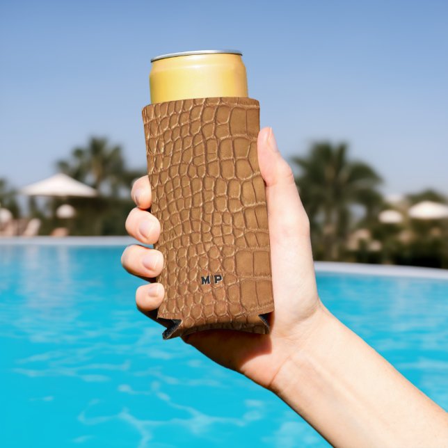 Gold leather texture luxury  selters dosenkühler (In Situ Pool)