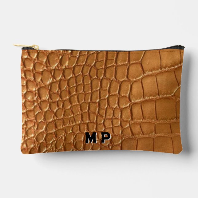 Gold leather texture luxury  zubehörtasche (Vorderseite)