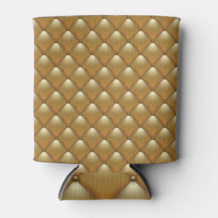 Gold Lederpolsterung, Vintages Sofa. Dosenkühler