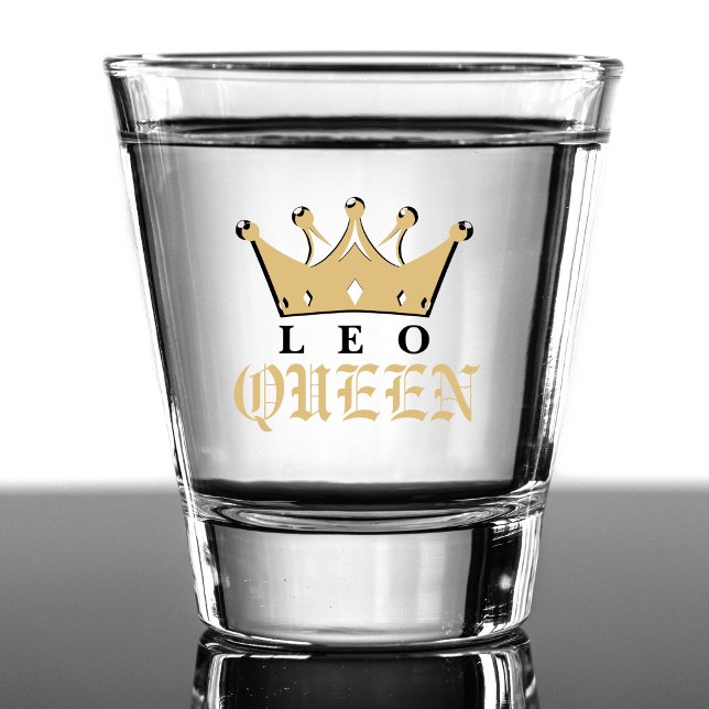 Gold Leo Queen Zodiac Sign Astrologie Geburtstag Schnapsglas (Gold Leo Queen Zodiac Sign Astrology Birthday Shot Glass)