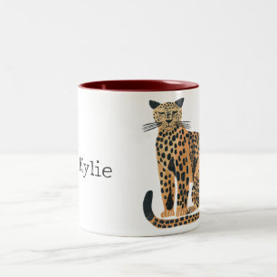 Gold Leopard Cat Zweifarbige Tasse