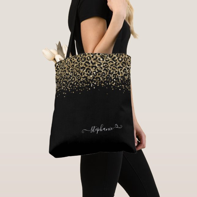 Gold Leopard Glitzer Monogram Black (Von Nahem)
