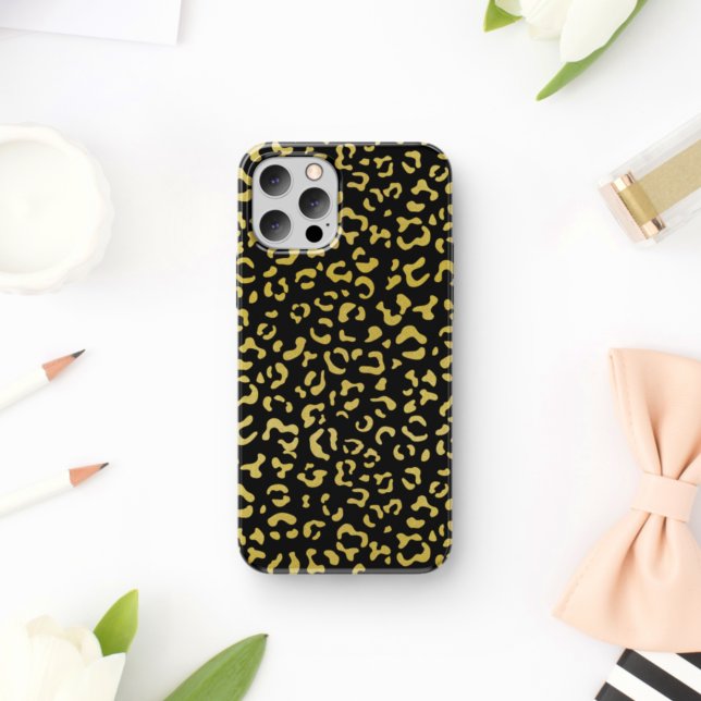 Gold Leopard, Gold Glitzer, Leopard Muster Case-Mate iPhone Hülle (Von Creator hochgeladen)
