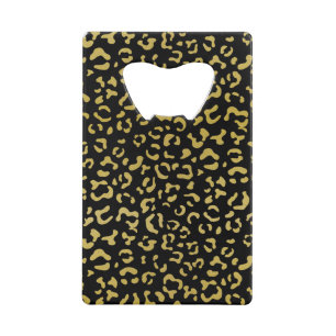 Gold Leopard, Gold Glitzer, Leopard Muster Geldbeutel Flaschenöffner