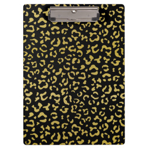 Gold Leopard, Gold Glitzer, Leopard Muster Klemmbrett