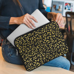 Gold Leopard, Gold Glitzer, Leopard Muster Laptopschutzhülle<br><div class="desc">Elegantes,  stilvolles und raffiniertes Leopardenmuster in goldener Farbe. Modernes und trendiges Geschenk,  perfekt für den Liebhaber von Tierdrucken in Ihrem Leben.</div>