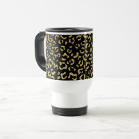 Gold Leopard, Gold Glitzer, Leopard Muster
