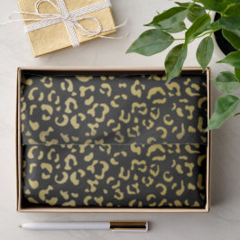 Gold Leopard, Gold Glitzer, Leopard Muster Seidenpapier