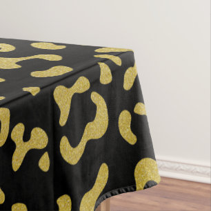 Gold Leopard, Gold Glitzer, Leopard Muster Tischdecke