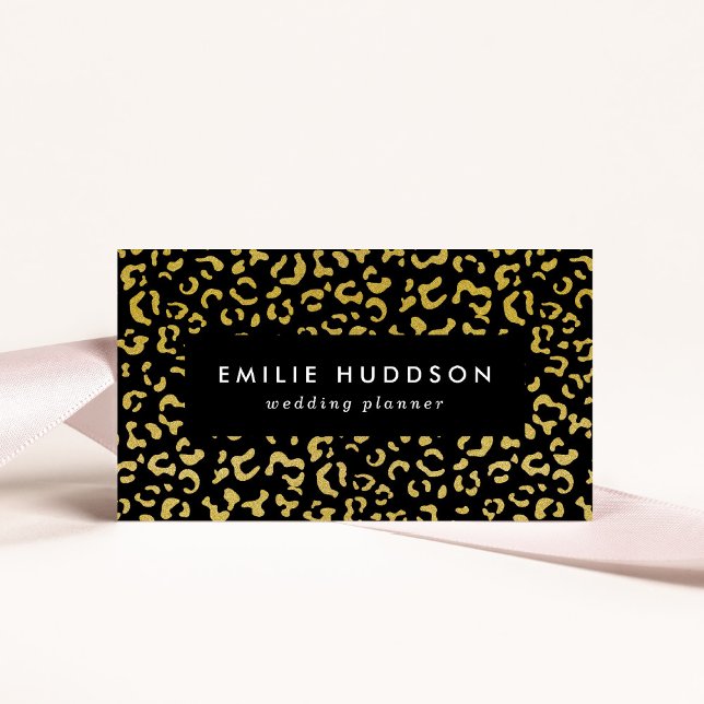Gold Leopard, Gold Glitzer, Leopard Muster Visitenkarte (Von Creator hochgeladen)