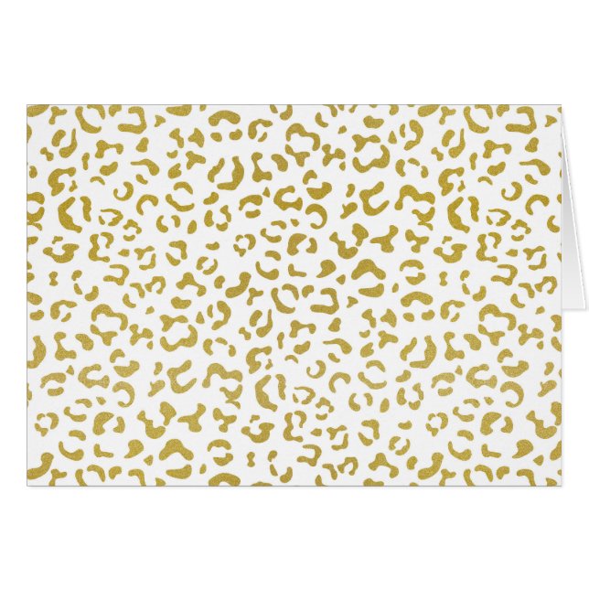 Gold Leopard, Gold Glitzer, Leopard Print (Vorderseite (Horizontal))