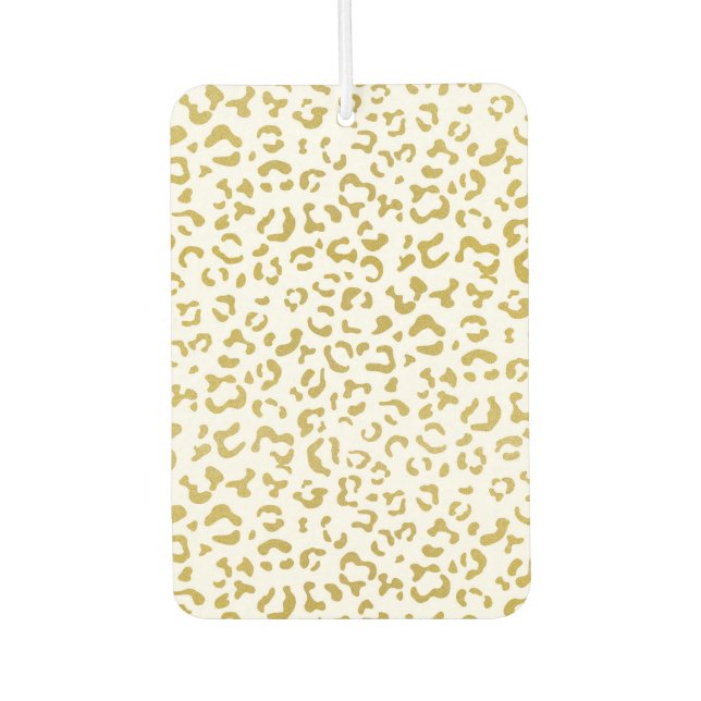 Gold Leopard, Gold Glitzer, Leopard Print Autolufterfrischer (Vorderseite)