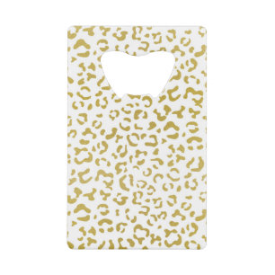 Gold Leopard, Gold Glitzer, Leopard Print Geldbeutel Flaschenöffner