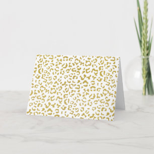 Gold Leopard, Gold Glitzer, Leopard Print Karte