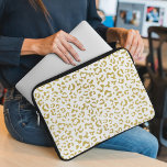 Gold Leopard, Gold Glitzer, Leopard Print Laptopschutzhülle<br><div class="desc">Elegantes,  stilvolles und raffiniertes Leopardenmuster in goldener Farbe. Modernes und trendiges Geschenk,  perfekt für den Liebhaber von Tierdrucken in Ihrem Leben.</div>