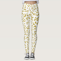 Gold Leopard, Gold Glitzer, Leopard Print