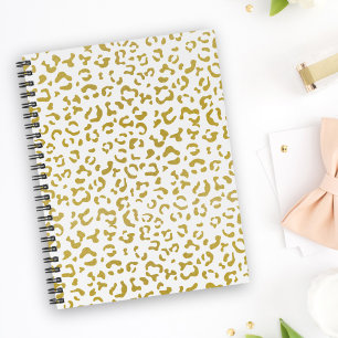 Gold Leopard, Gold Glitzer, Leopard Print Notizbuch
