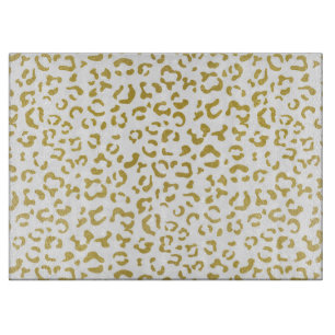Gold Leopard, Gold Glitzer, Leopard Print Schneidebrett