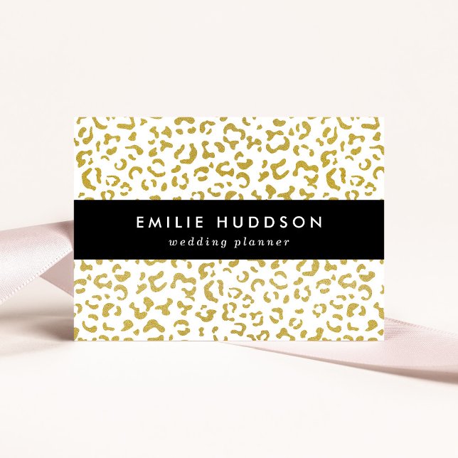 Gold Leopard, Gold Glitzer, Leopard Print Visitenkarte (Von Creator hochgeladen)