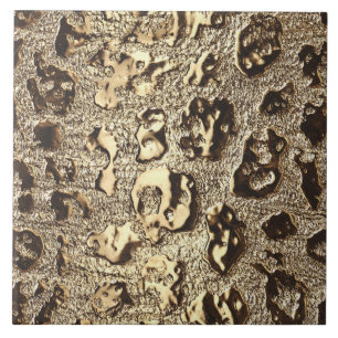 Gold Leopard Metallic Animal Spots Fliese