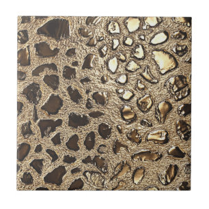 Gold Leopard Metallic Tierflecken Fliese