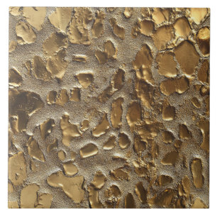 Gold Leopard Metallic Tierflecken Fliese
