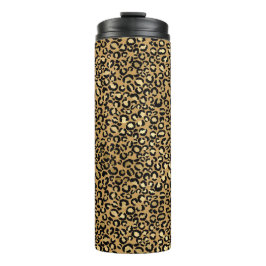 Gold Leopard Muster Thermosbecher